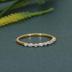 Alternating Marquise Round Lab Grown Diamond Band - JBR Jeweler