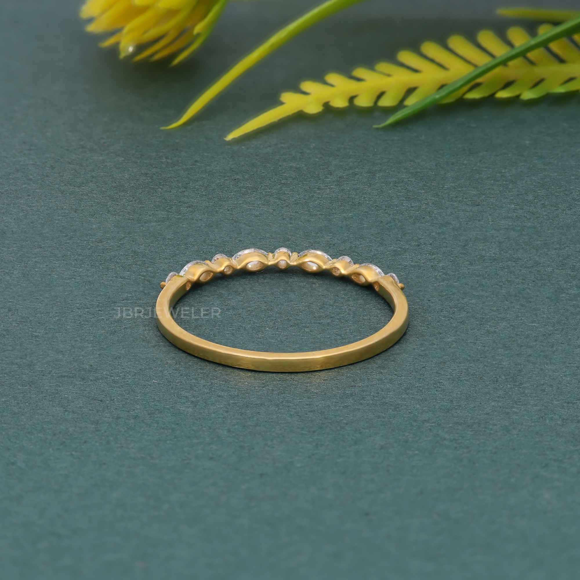 Alternating Marquise Round Lab Grown Diamond Band - JBR Jeweler