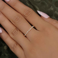 Alternating Marquise Round Lab Grown Diamond Band