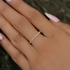 Alternating Marquise Round Moissanite Diamond Band - JBR Jeweler