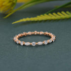 Alternative Round and Marquise Lab Diamond Wedding Band - JBR Jeweler