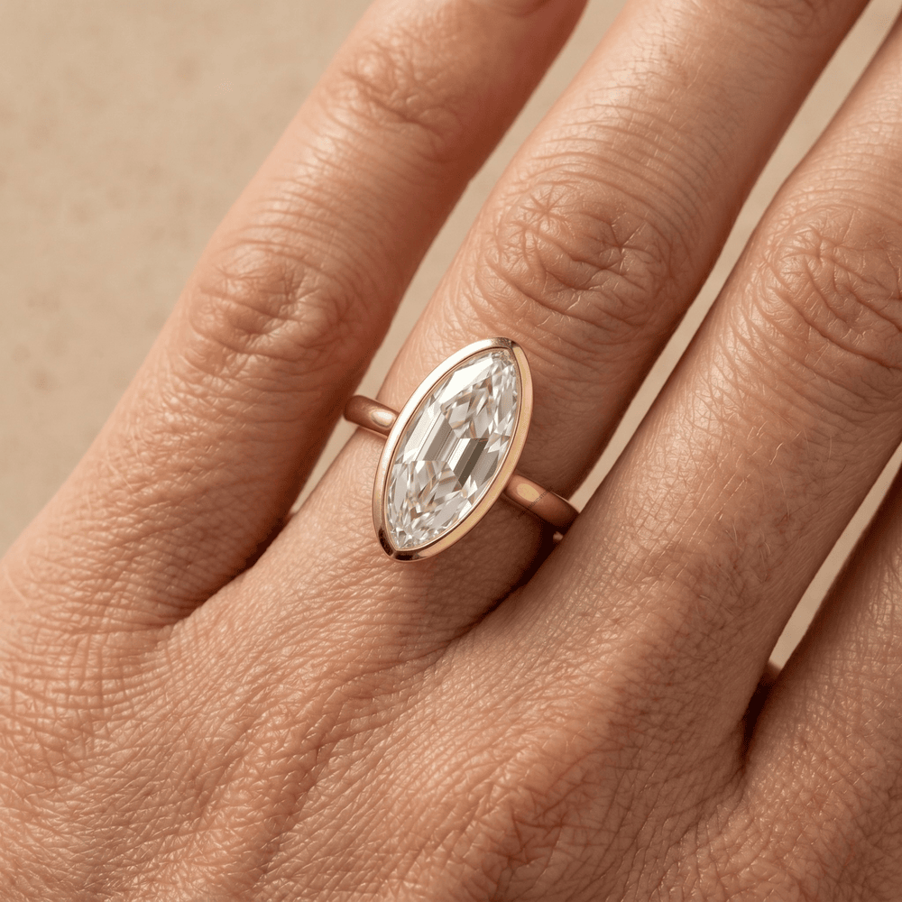 Vintage old mine diamond engagement ring