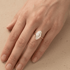 Old mine lab grown diamond ring for women