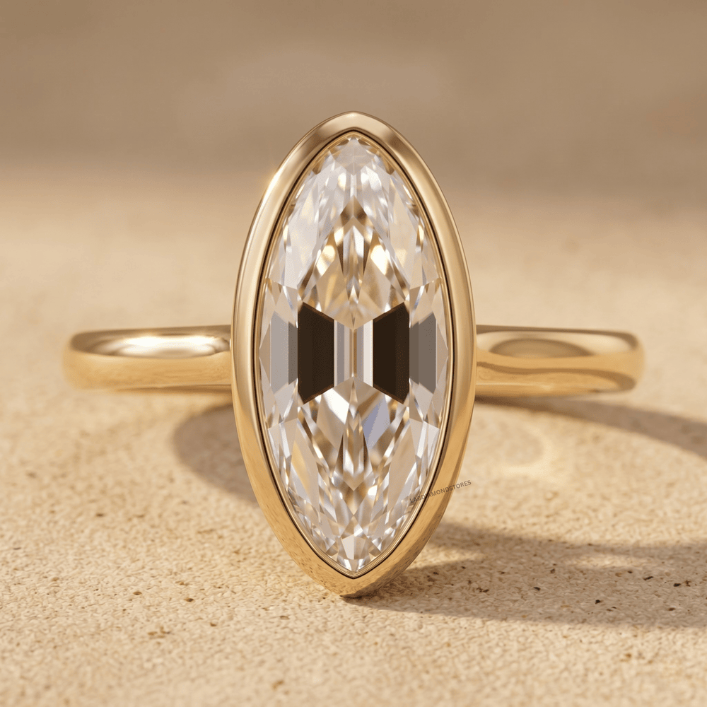Antique old mine oval lab grown diamond ring