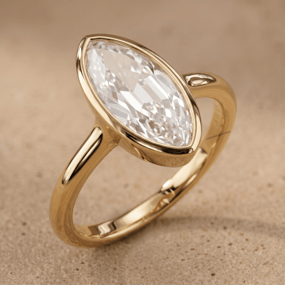 Antique inspired diamond solitaire ring