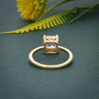 Art Deco Asscher Lab Grown Diamond Solitaire Ring - JBR Jeweler