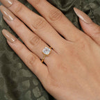 Art Deco Asscher Lab Grown Diamond Solitaire Ring - JBR Jeweler