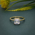 Art Deco Asscher Lab Grown Diamond Solitaire Ring - JBR Jeweler