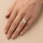 Art Deco Old Round Lab Grown Solitaire Gold Engagement Ring