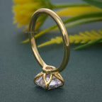 Petal Asscher Lab Grown Diamond Solitaire Ring - JBR Jeweler