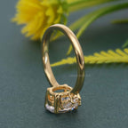 Asymmetrical Unique Oval Moissanite Diamond Engagement Ring - JBR Jeweler