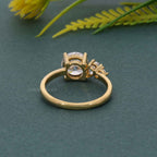 Asymmetrical Unique Round Lab Grown Diamond Engagement Ring - JBR Jeweler