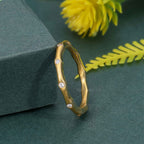 Bamboo Moissanite Diamond Stackable Wedding Ring - JBR Jeweler