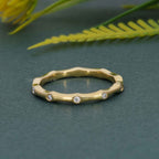 Bamboo Moissanite Diamond Stackable Wedding Ring - JBR Jeweler