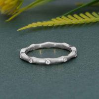 Bamboo Lab Grown Diamond Stackable Wedding Ring