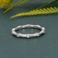 Bamboo Moissanite Diamond Stackable Wedding Ring - JBR Jeweler