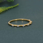 Beaded Round Cut Moissanite Diamond Wedding Band - JBR Jeweler
