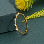 Beaded Round Cut Moissanite Diamond Wedding Band - JBR Jeweler