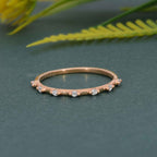 Beaded Round Cut Moissanite Diamond Wedding Band - JBR Jeweler