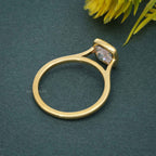 Bezel Elongated Cushion Lab Grown Diamond Engagement Ring - JBR Jeweler