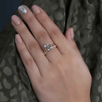 Bezel Emerald Cut Moissanite Diamond Bridal Ring Sets With Eternity Band - JBR Jeweler