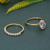 Bezel Oval Cut Moissanite Diamond Engagement Ring Sets With Matching Band