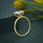 Classic Bezel Set Princess Lab Grown Diamond Engagement Ring - JBR Jeweler