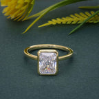 Classic Bezel Set Radiant Lab Grown Diamond Engagement Ring - JBR Jeweler