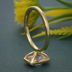 Classic Bezel Set Radiant Moissanite Diamond Engagement Ring - JBR Jeweler