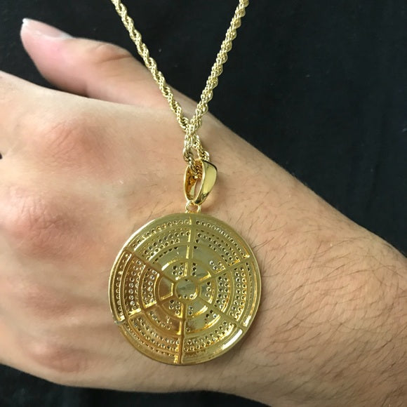 Bitcoin iced out pendants | Bitcoin Moissanite iced out pendant - JBR Jeweler