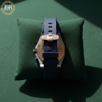 Blue Belt VVS Moissanite Bust Down Wrist Watch For Men