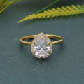 Bold Pear Lab Grown Diamond Solitaire Halo Ring - JBR Jeweler