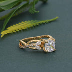 Bouquet Cushion Moissanite Diamond Engagement Ring - JBR Jeweler