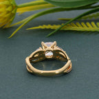 Bouquet Cushion Moissanite Diamond Engagement Ring - JBR Jeweler