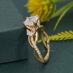 Bouquet Cushion Moissanite Diamond Engagement Ring - JBR Jeweler