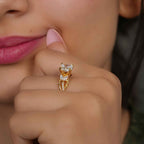 Bouquet Cushion Moissanite Diamond Engagement Ring - JBR Jeweler