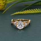 Bouquet Pear Moissanite  Diamond Engagement Ring - JBR Jeweler