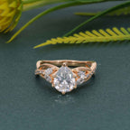 Bouquet Pear Moissanite  Diamond Engagement Ring - JBR Jeweler