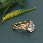 Bouquet Pear Moissanite  Diamond Engagement Ring - JBR Jeweler