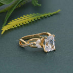 Bouquet Radiant Moissanite  Diamond Engagement Ring - JBR Jeweler