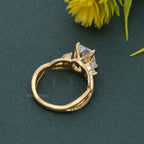 Bouquet Radiant Moissanite  Diamond Engagement Ring - JBR Jeweler