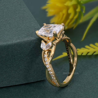 Bouquet Radiant Lab Grown Diamond Engagement Ring