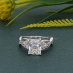 Bouquet Radiant Moissanite  Diamond Engagement Ring - JBR Jeweler