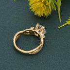 Bouquet Round Moissanite  Diamond Engagement Ring - JBR Jeweler