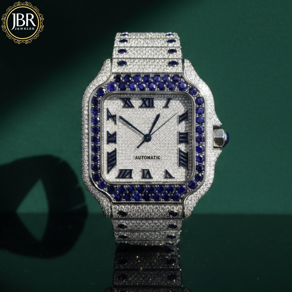 Buy Stainless Steel Hip Hop Bezel Diamond VVS Moissanite Watch