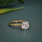 Cathedral Cushion Cut Moissanite Diamond Engagement Ring - JBR Jeweler