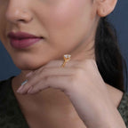 Cathedral Cushion Cut Moissanite Diamond Engagement Ring - JBR Jeweler