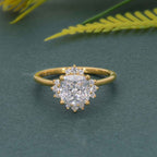 Cathedral Cushion Cut Lab Grown Halo Diamond Engagement Ring - JBR Jeweler