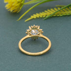 Cathedral Cushion Cut Moissanite Halo Diamond Engagement Ring - JBR Jeweler