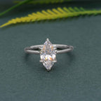 Cathedral Marquise Cut Moissanite Diamond Engagement Ring - JBR Jeweler